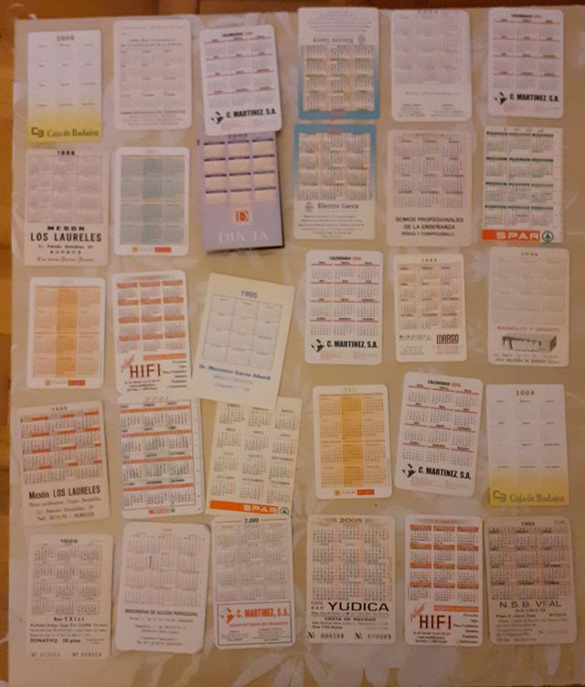 Calendarios de bosillo