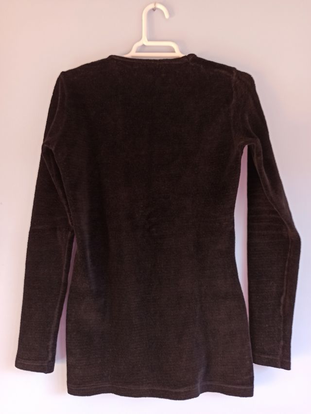 Jersey negro chica tacto aterciopelado