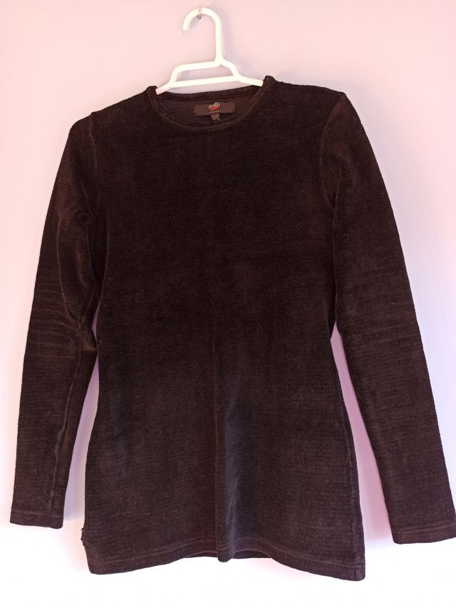 Jersey negro chica tacto aterciopelado