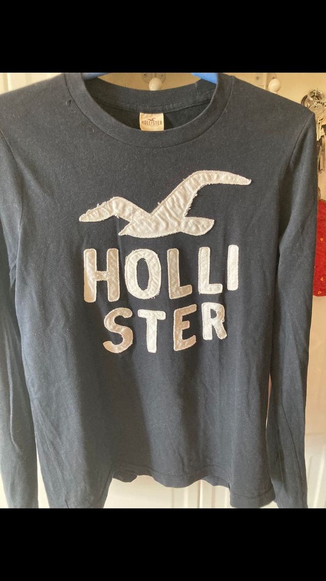 SUDADERA HOLLISTER TALLA S ( negro)