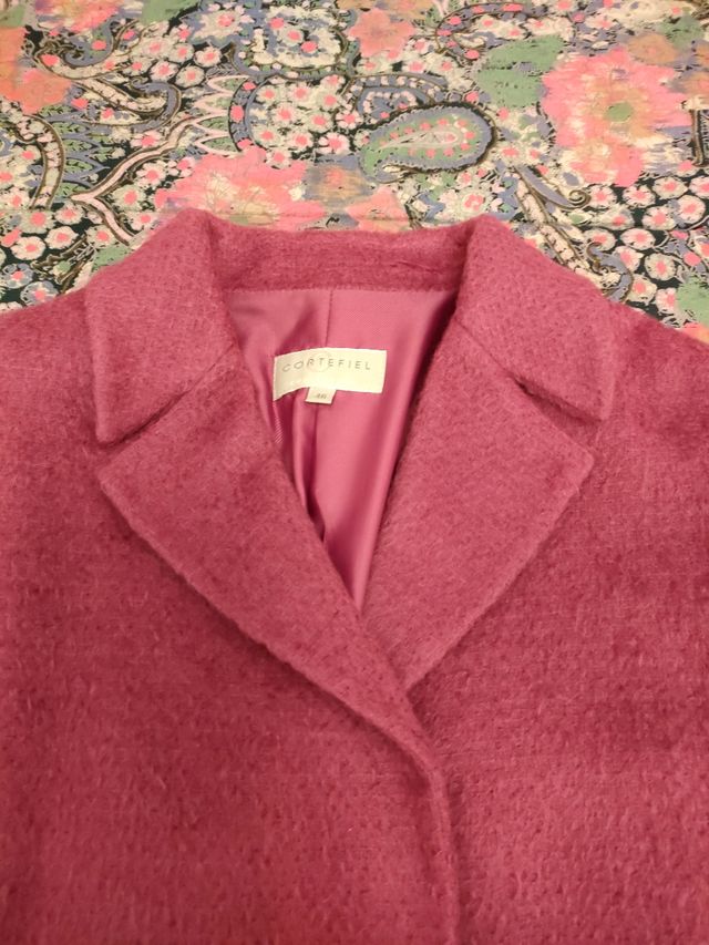 Abrigo de lana y moher