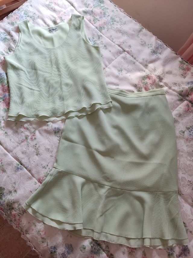 vestido de fiesta dos piezas talla 46 corte inglés