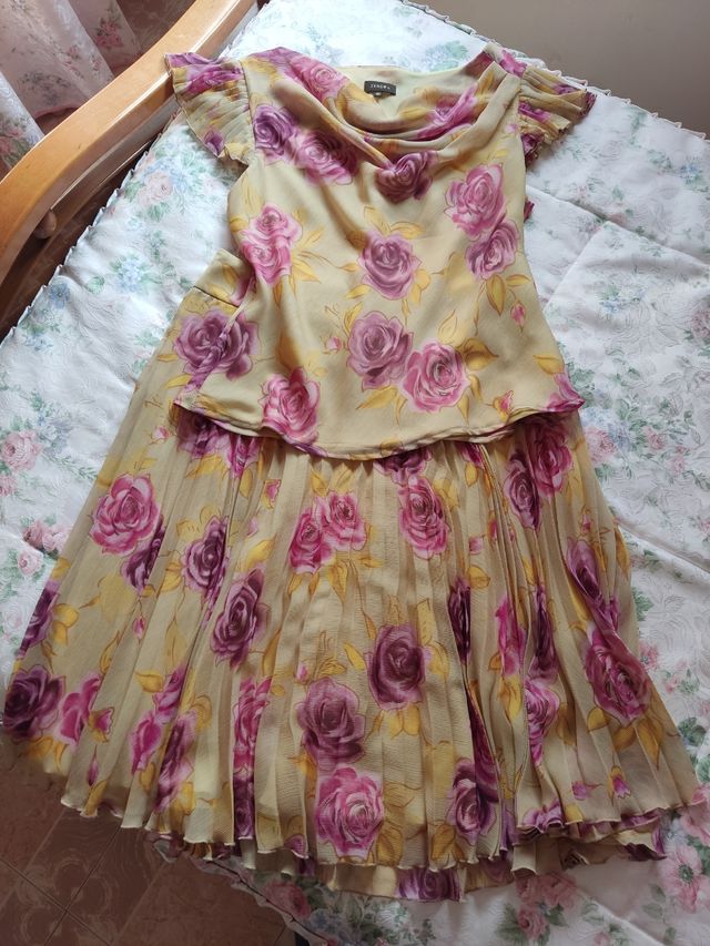 vestido fiesta 2 partes talla 42