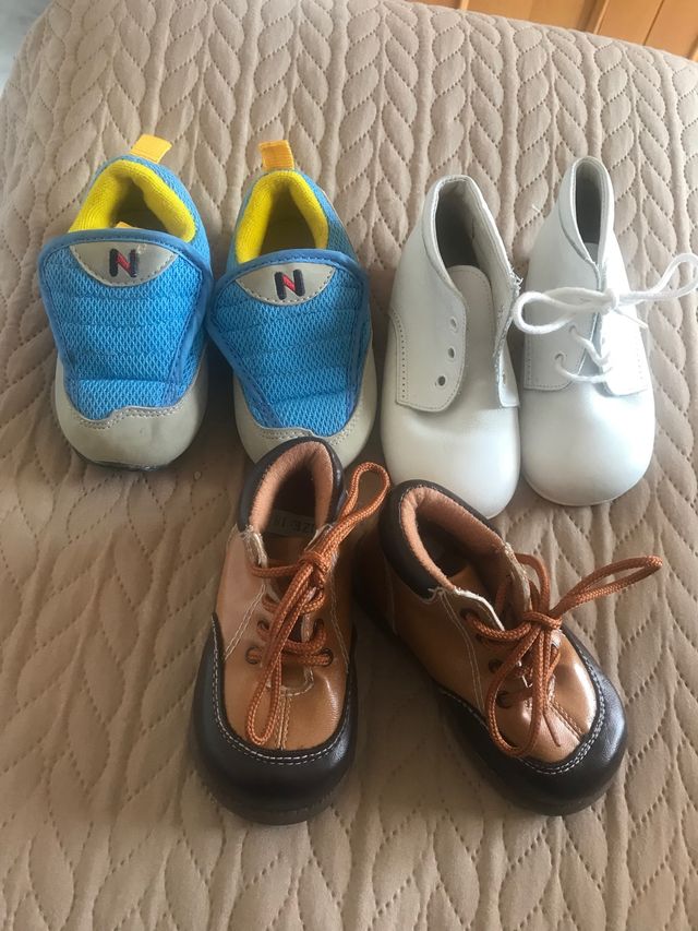 3 pares Zapatos niños infantil Talla 18-19-21