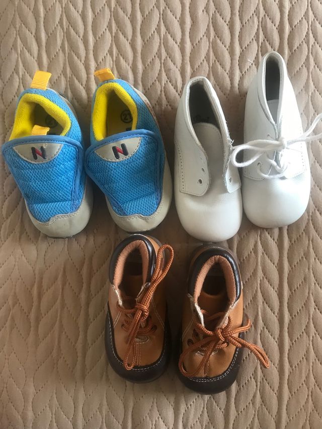 3 pares Zapatos niños infantil Talla 18-19-21
