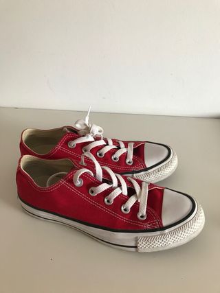 converse bajas rojas