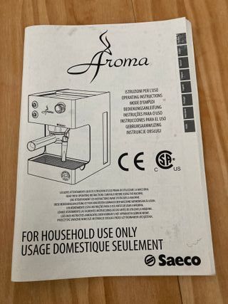 Manual Saeco Aroma de segunda mano por 5 EUR en Madrid en WALLAPOP