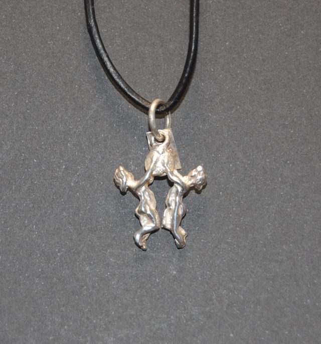 Ciondolo con oroscopo Gemelli in argento Sterling 925