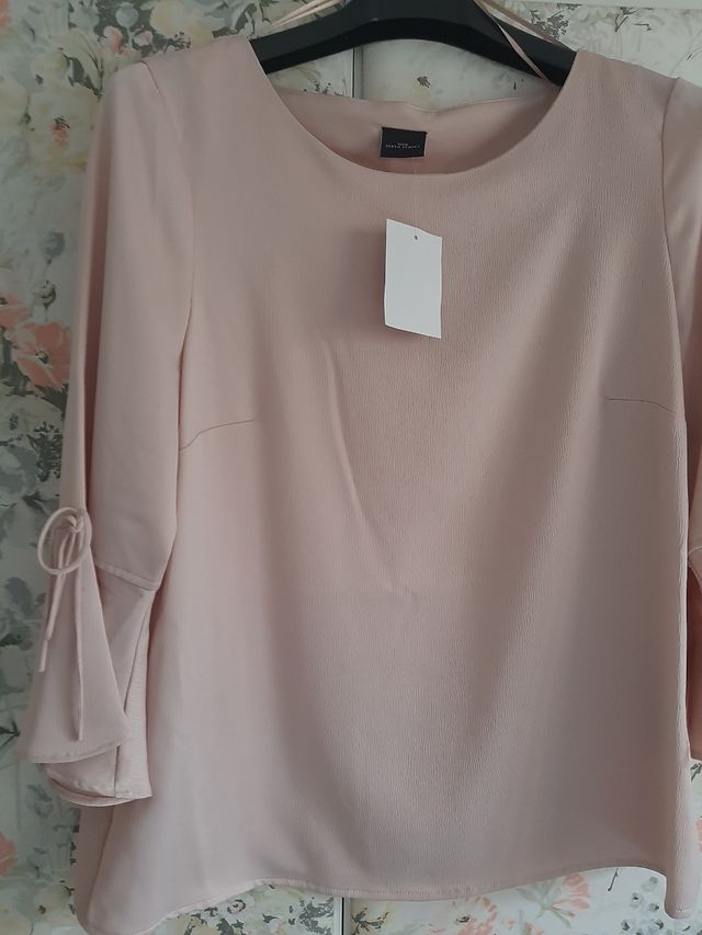 Blusa vestir rosa viejo C&A