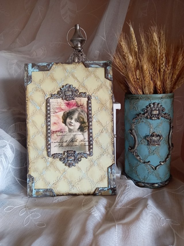 Tablilla decorada estilo vintage