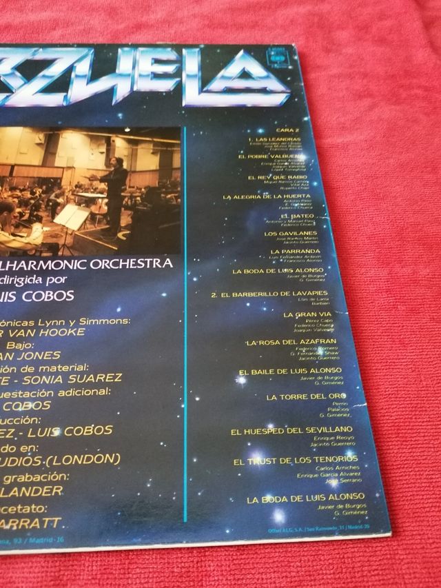 DISCO DE VINILO ZARZUELA 1982