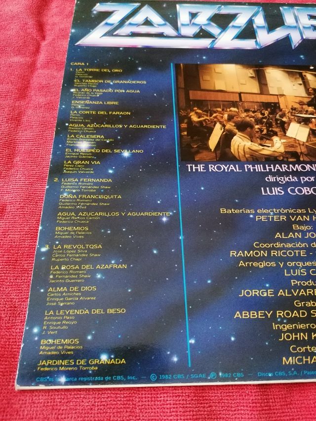 DISCO DE VINILO ZARZUELA 1982