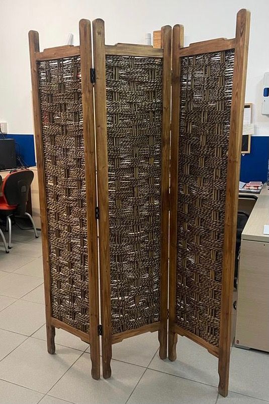 Biombos mimbre y bambu