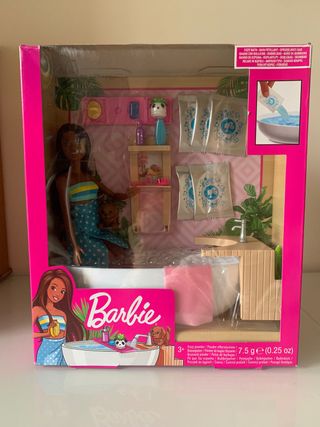 barbie baño con burbujas