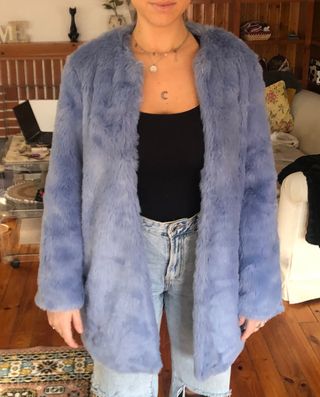 abrigo pelo azul