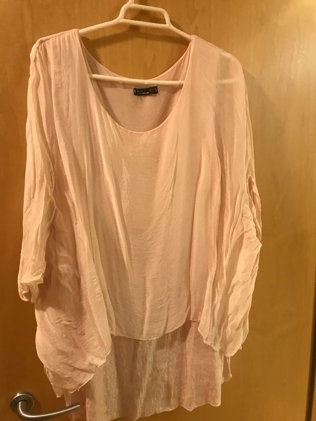 Blusa de seda natural