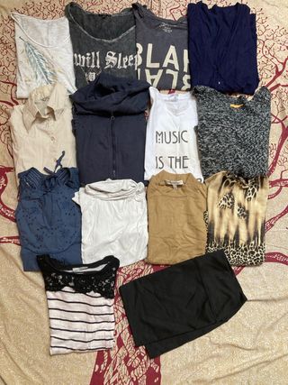 Lote de 100 kilos de ropa crema extra mujer