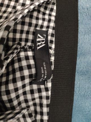 PANTALÓN TIRO ALTO - Blanco / Negro | ZARA España
