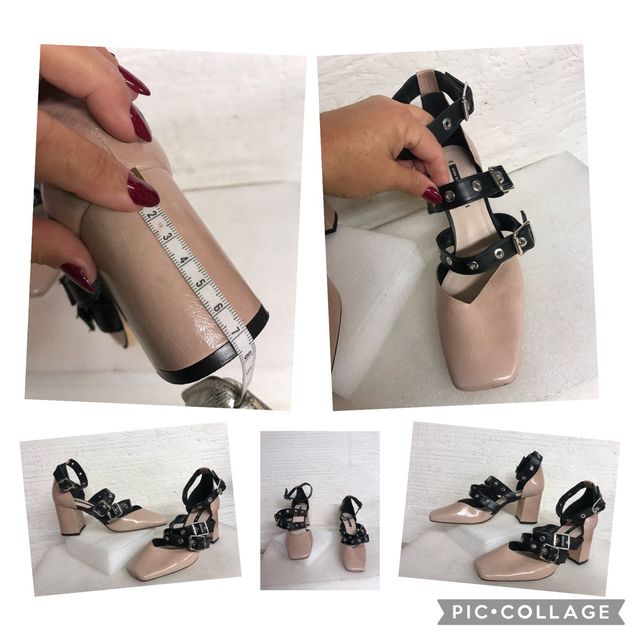 ZAPATOS SALÓN ZARA CON HEBILLAS PIEL T38