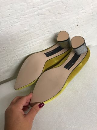 ZAPATOS SALÓN MANZANA/GRIS STRADIVARIUS T.38