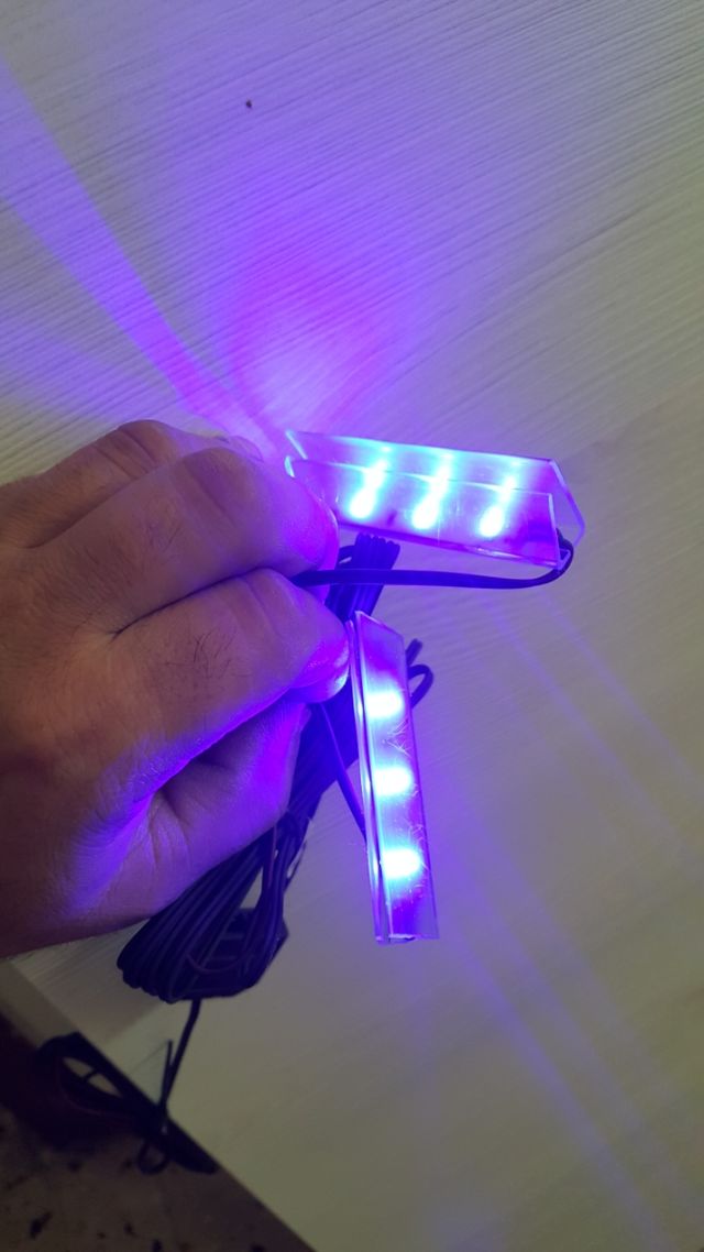 juego LED para baldas de cristal