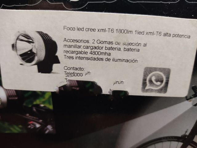 Foco led para bicicleta