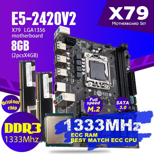 Placa Base x79 + Xeon E5 2420V2 to 2,7GHz + 8g ram