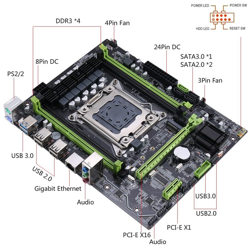 Placa Base x79 + Xeon E5 2689 to 3.6GHz + 16g ram afbeelding 5