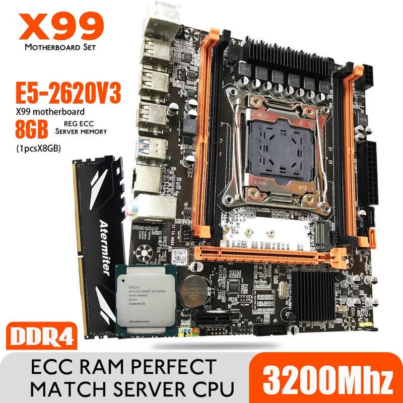Placa Base x99 + Xeon E5 2620V3 + 8gb ram Intel PC afbeelding 2
