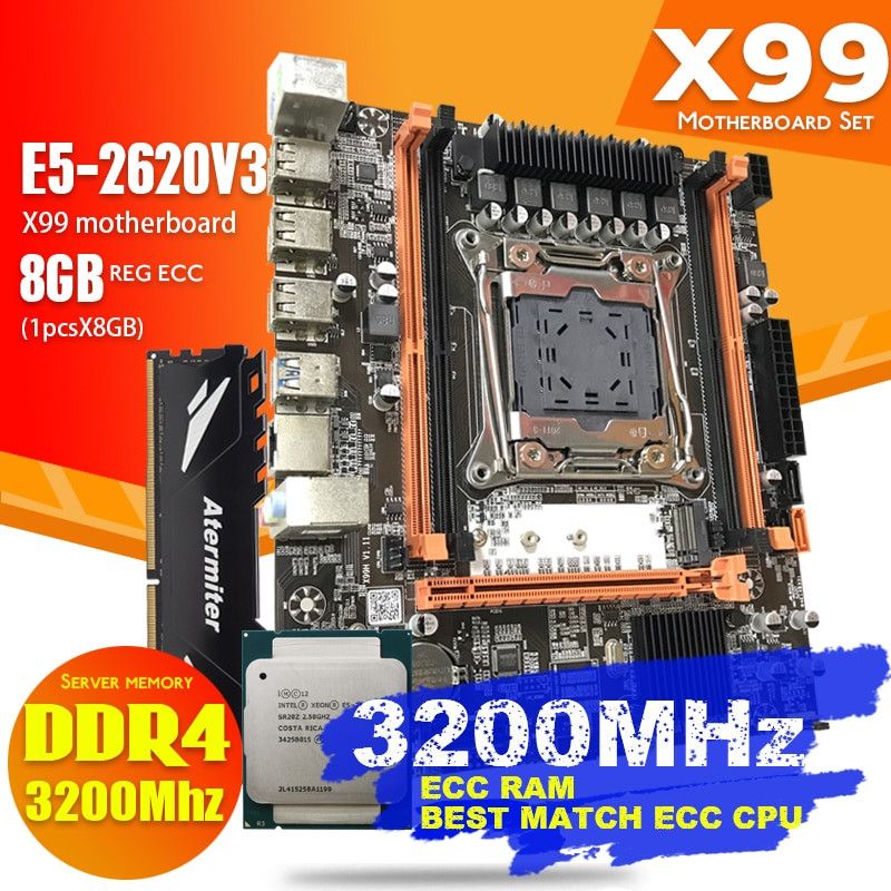 Placa Base x99 + Xeon E5 2620V3 + 8gb ram Intel PC