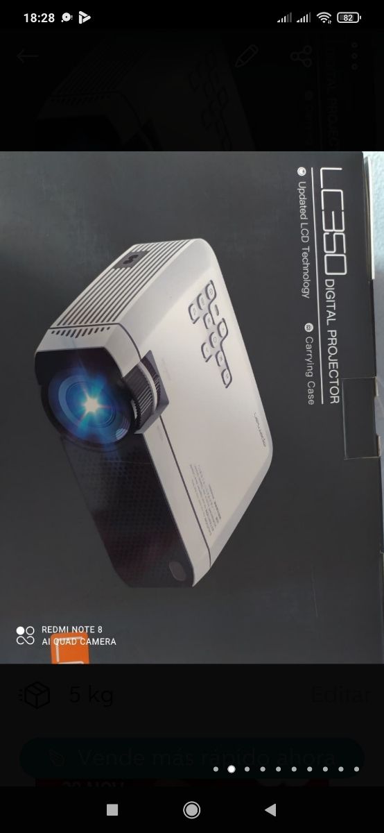 proyector nuevo con mando