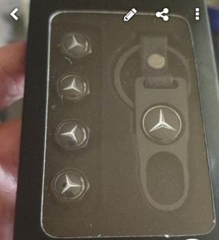 llavero Mercedes llave + 4 Tapones rueda Mercedes