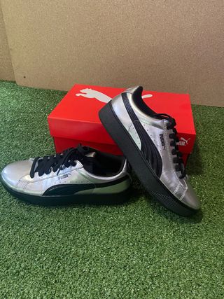 zapatillas puma mujer plateadas