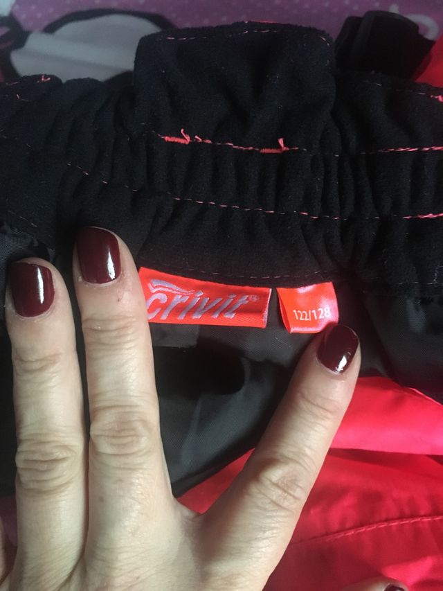 Pantalón nieve rosa talla 6/8 años 122/128