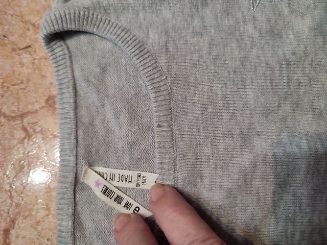 jersey niña gris. talla 10-12