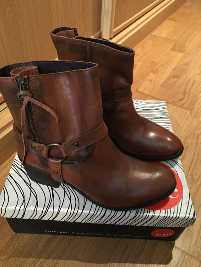 Botines piel camel - Nº 37