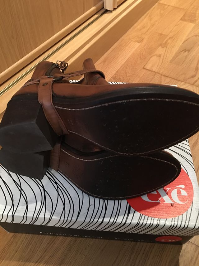 Botines piel camel - Nº 37