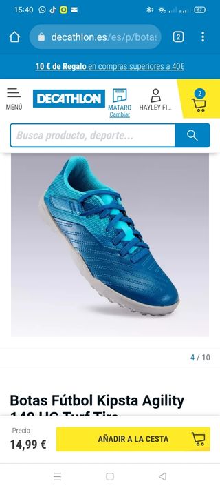 Botas futbol 26 multitaco de segunda mano por 4 EUR en Argentona en WALLAPOP