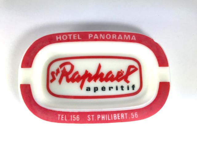 Cenicero vintage de cristal publicidad St Raphael 