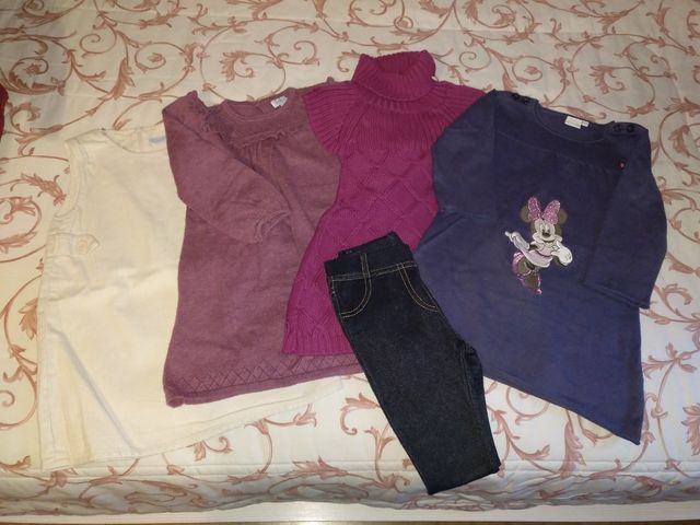 5 vestidos invierno a 15 eur. T 18-24 meses
