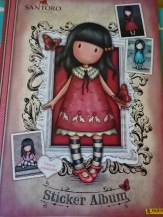 Cromos Gorjuss Albúm Granate y postales del azul