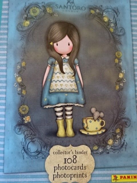 Cromos Gorjuss Albúm Granate y postales del azul