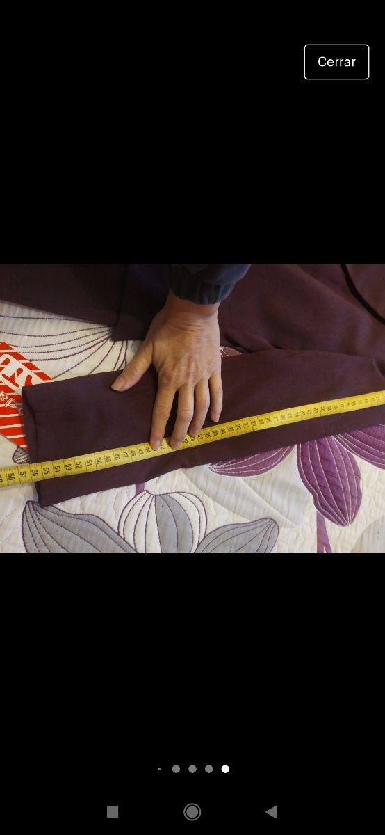 chaqueta burdeo talla 40