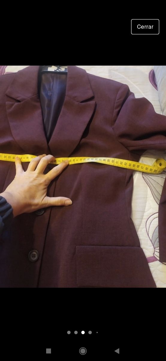 chaqueta burdeo talla 40