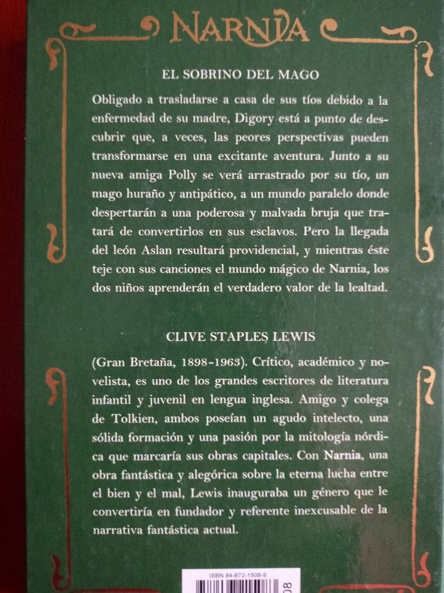 libro las crónicas de Narnia