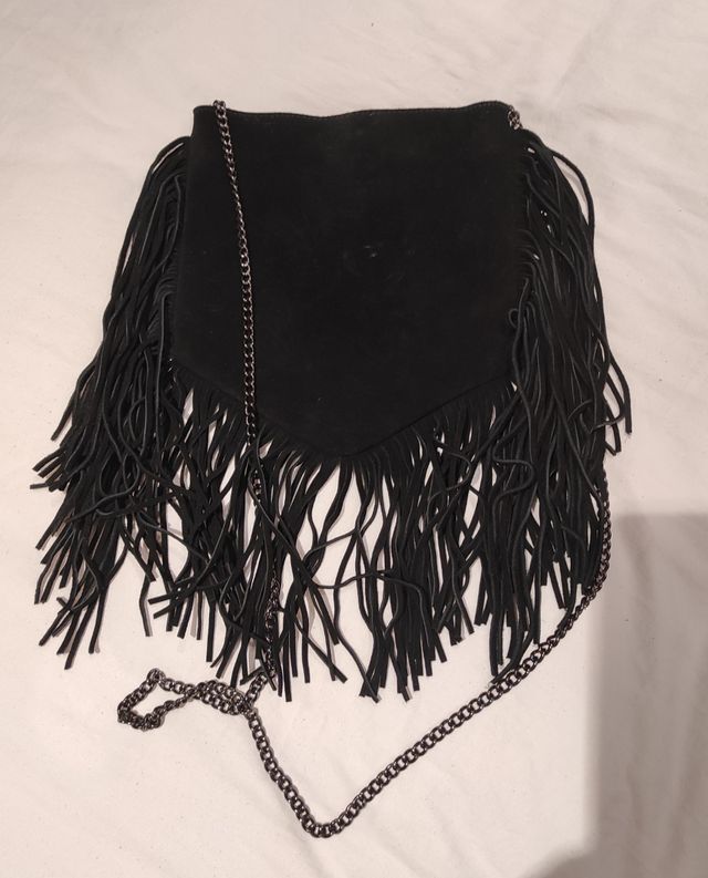 Bolso de piel flecos