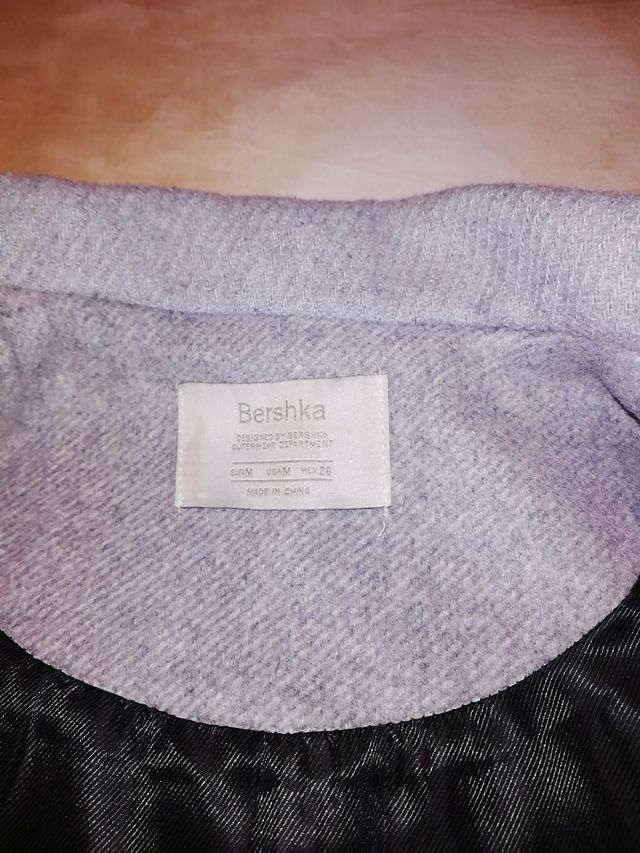 Abrigo paño y polipiel