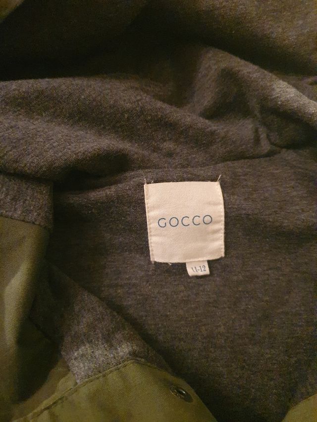 Sudadera o canguro verde caqui Gocco talla 11-12