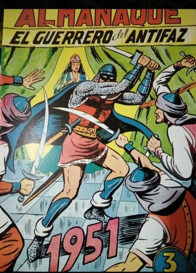 facsímil almanaque 1951 EL GUERRERO DEL ANTIFAZ