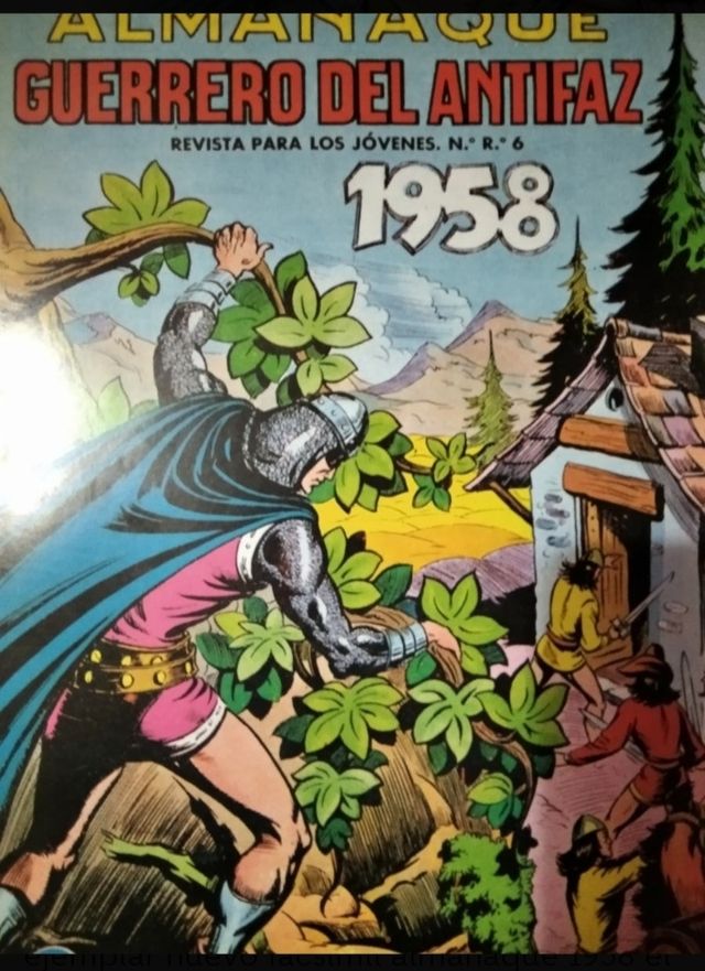 facsímil almanaque 1958 EL GUERRERO DEL ANTIFAZ